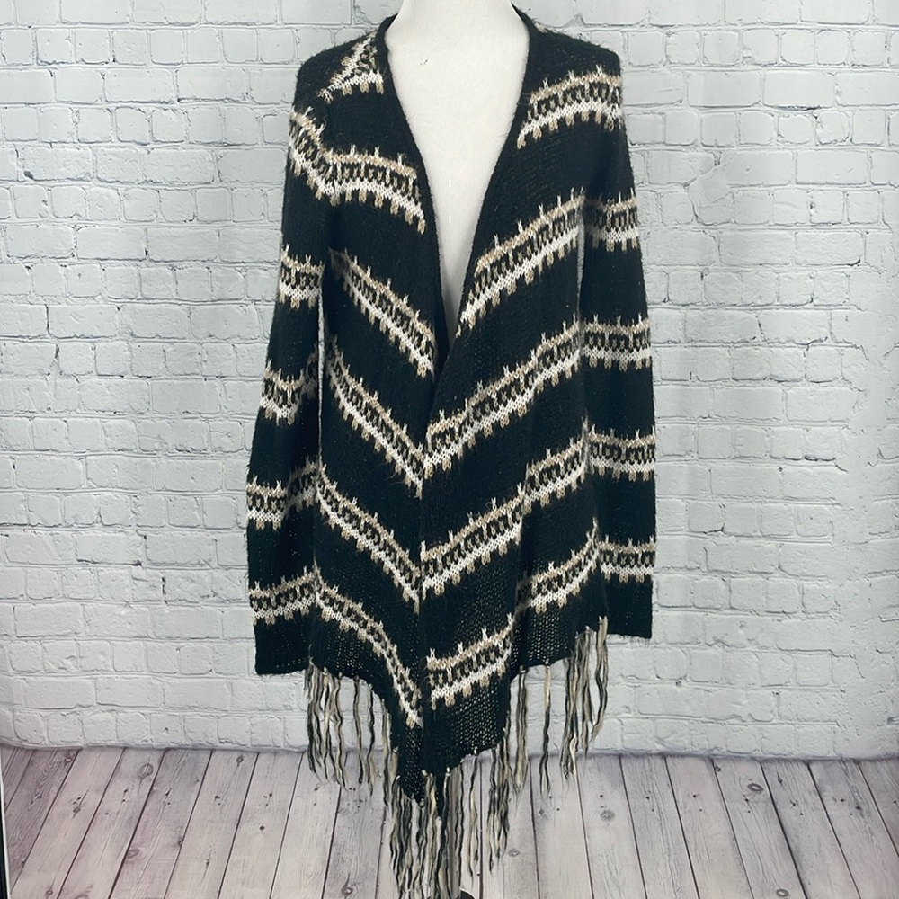 Maurice’s Small Cardigan Fuzzy Warm Tassels Long Sleeve Sweater